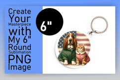 Chic Circle Coaster PNG Design , Dog and cat Product Image 1