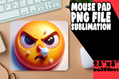 Blissful Mouse Pad Sublimation Magic, 3D Emoji Product Image 1