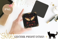 Celestial Butterfly Magnet Template, Cartoon Moth Magnet Product Image 1