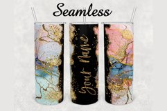 Watercolor Gold Agate 20 oz sublimation design tumbler Product Image 1
