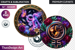 International Women's Day Round Cliparts &amp; Backgrounds PNG Product Image 1