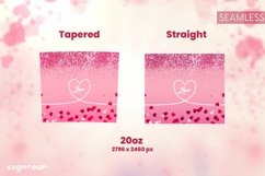Valentine’s Glitter Tumbler Sublimation | Skinny 20 oz Product Image 3