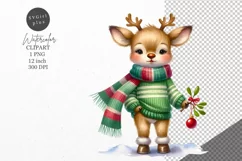 Christmas clipart, Reindeer clipart, Winter clipart Product Image 1