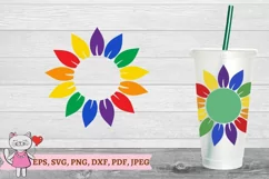 Lgbtq Pride Rainbow Sunflower svg Full Wrap Venti Cold Cup Product Image 2