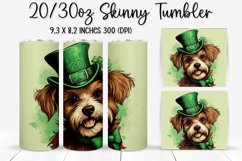 St. Patrick&#039;s Day DOG - Tumbler Sublimation Design Product Image 1