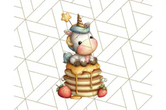 Cute Dessert Unicorn PNG Clipart with Cupcakes & Candies Product Image 5