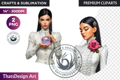 Romantic Couple Fantasy Bride Graphics valentines day png Product Image 1