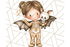 Halloween Fairy Clipart PNG, Spooky Cute Character Art Product Image 5
