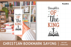 Christian Bookmark Saying SVG | Daughter of the King Product Image 1