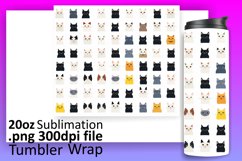 Cat Lovers&#039; Tumbler Extravaganza: Sublimation Fun Product Image 1