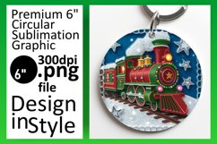 Artful Circle Design for Keychains , 3D Xmas Product Image 1