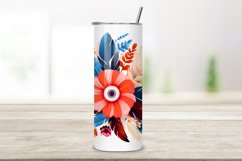 Whimsical Bohemian Bouquet Tumbler | Sublimation PNG design Product Image 2