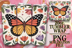 BRIGHT ADVENTURES 20oz TUMBLER WRAP, Butterfly Product Image 1