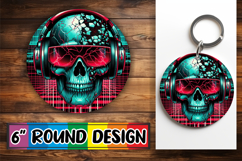 Enchanted Car Coaster Circle PNG, Skull Product Image 1