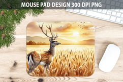 Deer Mouse pad Sublimation - Thanksgiving Animal PNG Design Product Image 1