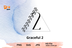 Graceful Monogram - Elegant Floral Letters PNG | SVG | JPG Product Image 1