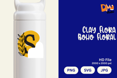 Clay Flora Boho Floral Monogram Product Image 1
