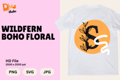 Wildfern Boho Floral Monogram Product Image 1
