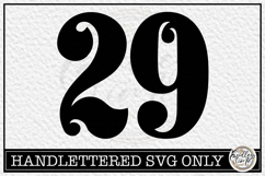 Vintage Number 29 SVG | Antique Postal Cancellation Number Product Image 1