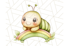 Cute Caterpillar Clipart PNG, Spring Bug Illustrations Product Image 5