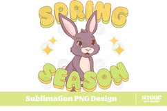 Easter Bunny Sublimation DTF Chick Farm Hip Hop Spring Joy Product Image 1