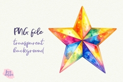 Retro Star Clipart Groovy Disco Christmas PNG Product Image 2