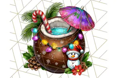 Summer Christmas Clipart PNG, Tropical Holiday Art Clip Art Product Image 5