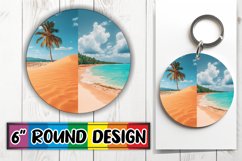 Breathtaking Views Round Design Sublimation for Keychain Product Image 1