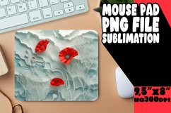 3D Flower in Hole Sublimation Design for Mouse Pad PNG Product Image 1