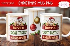 Funny Christmas mug wrap PNG, Goattastic christmas mug png Product Image 1