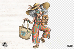 Fashionable Summer Grandma PNG - Summer Clipart Product Image 1