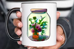 Watercolor Floral Jar PNG Clipart Product Image 3