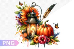 Autumn Harvest Pumpkin Sublimation - Pumpkin Clipart Design Product Image 1