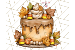 Fall Cake Clipart PNG, Autumn Cakes With Pumpkins Product Image 5