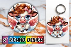 Whimsical Round Design Ornaments, Valentines Product Image 1