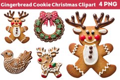 Gingerbread Cookie Christmas Sublimation Clipart Bundle PNG Product Image 3