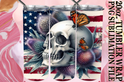 Refreshing days 20oz tumbler wrap, Skull USA Product Image 1
