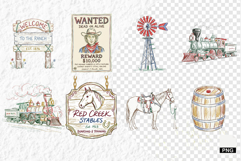 Hand-Drawn Western Clipart Product Image 1