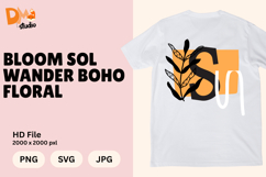 Bloom Sol Wander Boho Floral Monogram Product Image 1