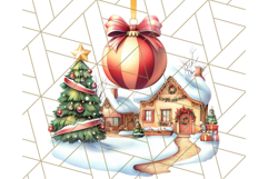 Vintage Christmas Clipart PNG, Cute Animals Holiday Elements Product Image 5