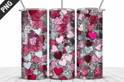 Red Plaid Tumbler Design | Valentine's Day Tumbler Wrap Product Image 4