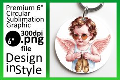 Lovely Round Design Car Coaster , Cupid Product Image 1