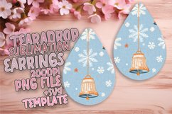 Elegant Teardrop Earrings PNG Artwork , Holiday Product Image 1