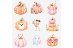 Summerween Clipart Bundle PNG, Pastel Halloween Summer Product Image 5