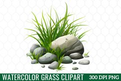 Watercolor Grass Clipart Product Image 1