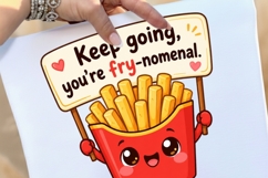 Cute Food Motivation Clipart | 19 PNG Kawaii Food Quotes Product Image 4