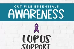 Lupus svg - a lupus awareness svg with purple ribbon Product Image 6