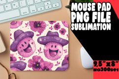 Whimsical Smile Pattern Mouse Pad Art PNG Product Image 1