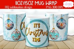 It's Christmas time mug wrap PNG Sublimation 11oz 15oz Product Image 1