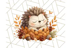 Woodland Autumn Critters PNG Clipart, Cute Fall Animals Product Image 5